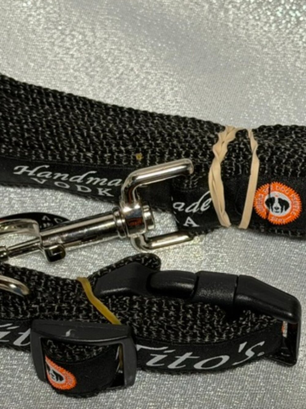 TITO'S HANDMADE VODKA BRAND 65" DOG LEASH AND COLLAR